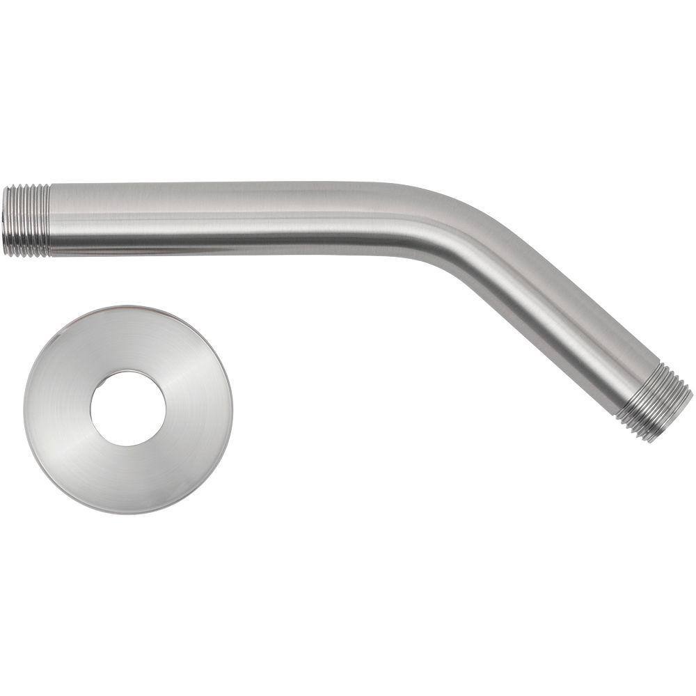 Glacier Bay 8 in. Shower Arm and Flange in Brushed Nickel 3075-505