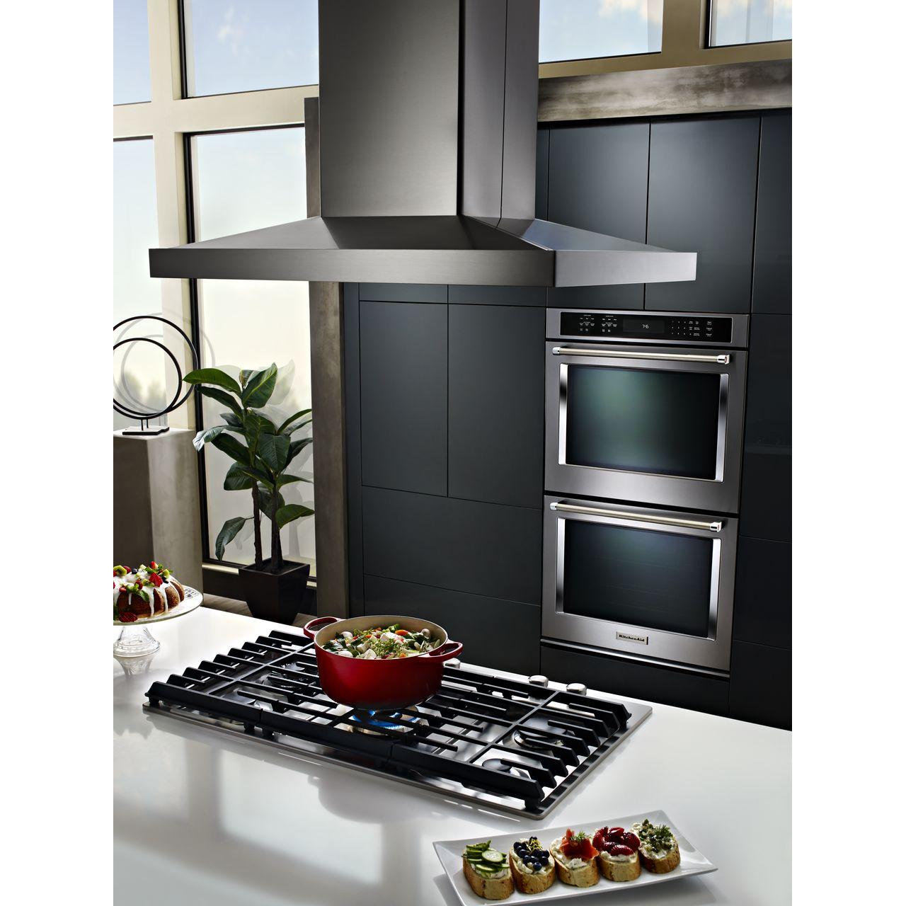 KitchenAid 30-inch Built-In Gas Cooktop with Even-Heat�Burner KCGS550ESS