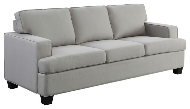 Lexicon Elmont 84 quotTransitional Polyester Fabric Sofa in Blue   Transitional   Sofas   by Homesquare  Houzz