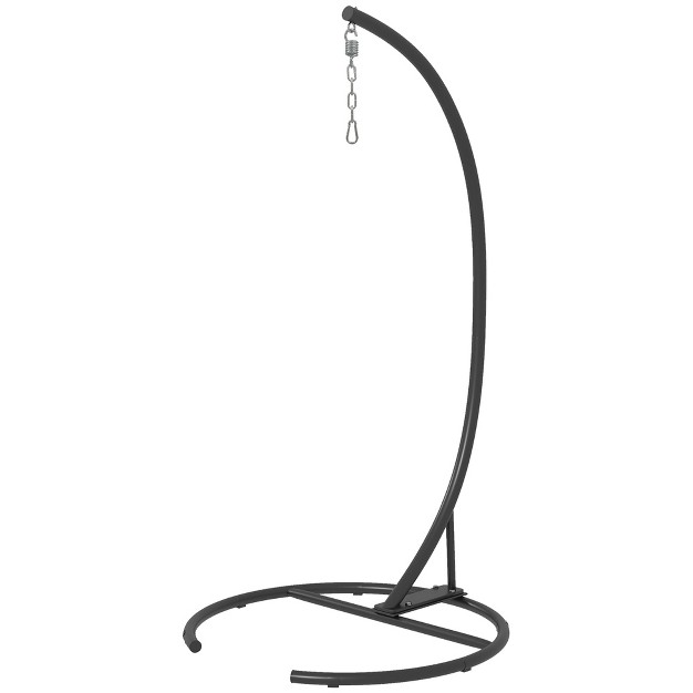 Outsunny Hanging Hammock Chair Stand Metal Frame Hanging Stand Black