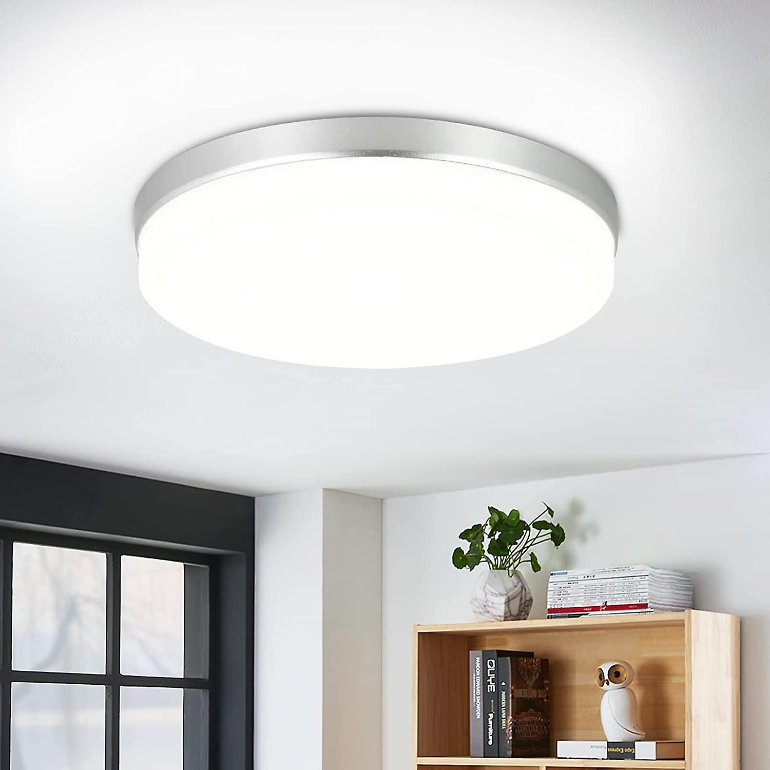 36W LED Ceiling Light， 9 Inch Round Flush Mount Light Fixture， 5000K Daylight White Close To Ceiling Lamp for Bedroom， Bathroom， Kitchen， Hallway，