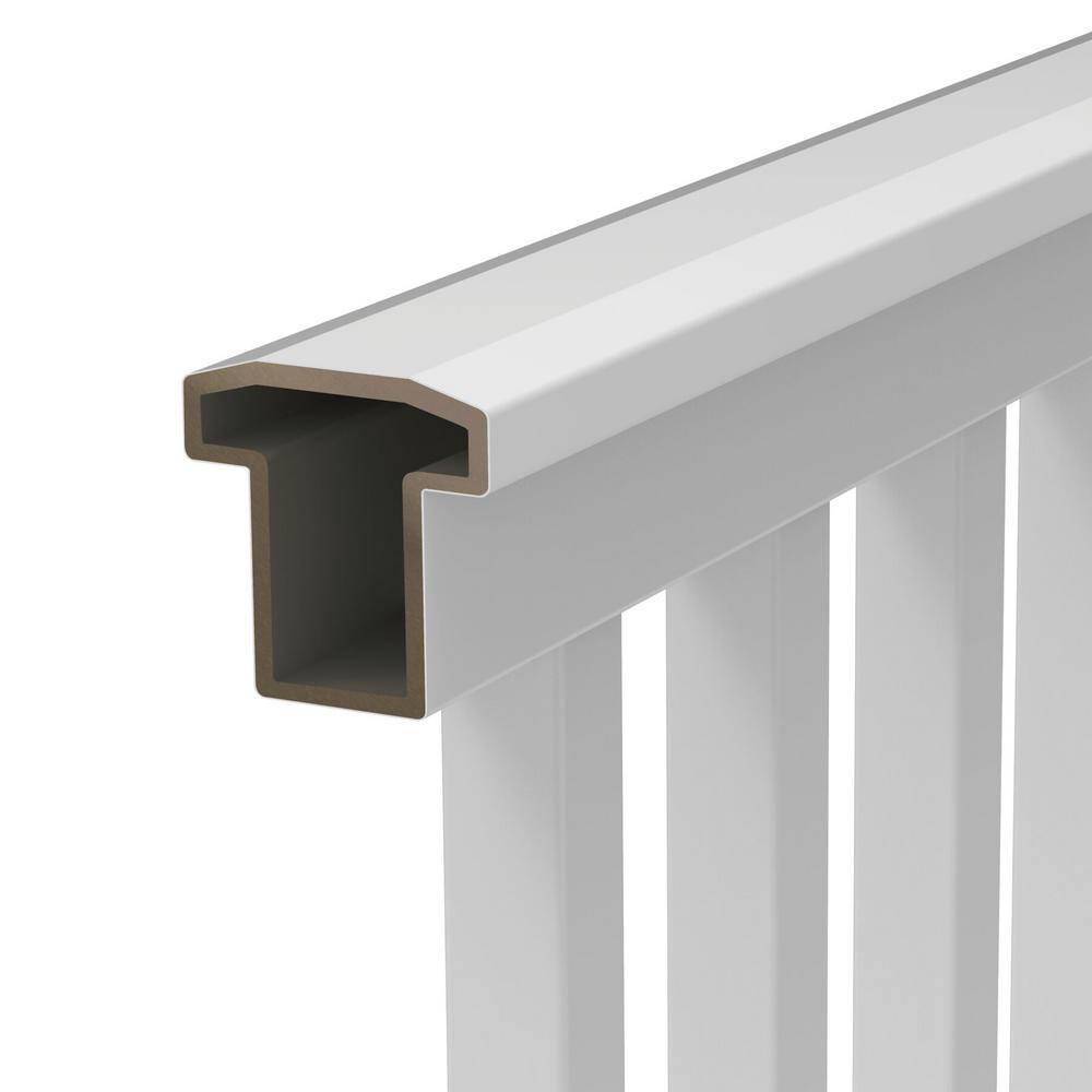 Veranda T-Rail 8 ft. x 36 in. (Actual Size: 91-34 L x 34-115 in. H) Vinyl Railing Stair Kit 73045540