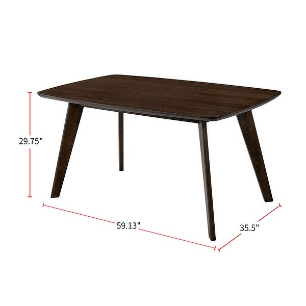 Wooden Dining Table in Gray Walnut Finish - Gray Walnut