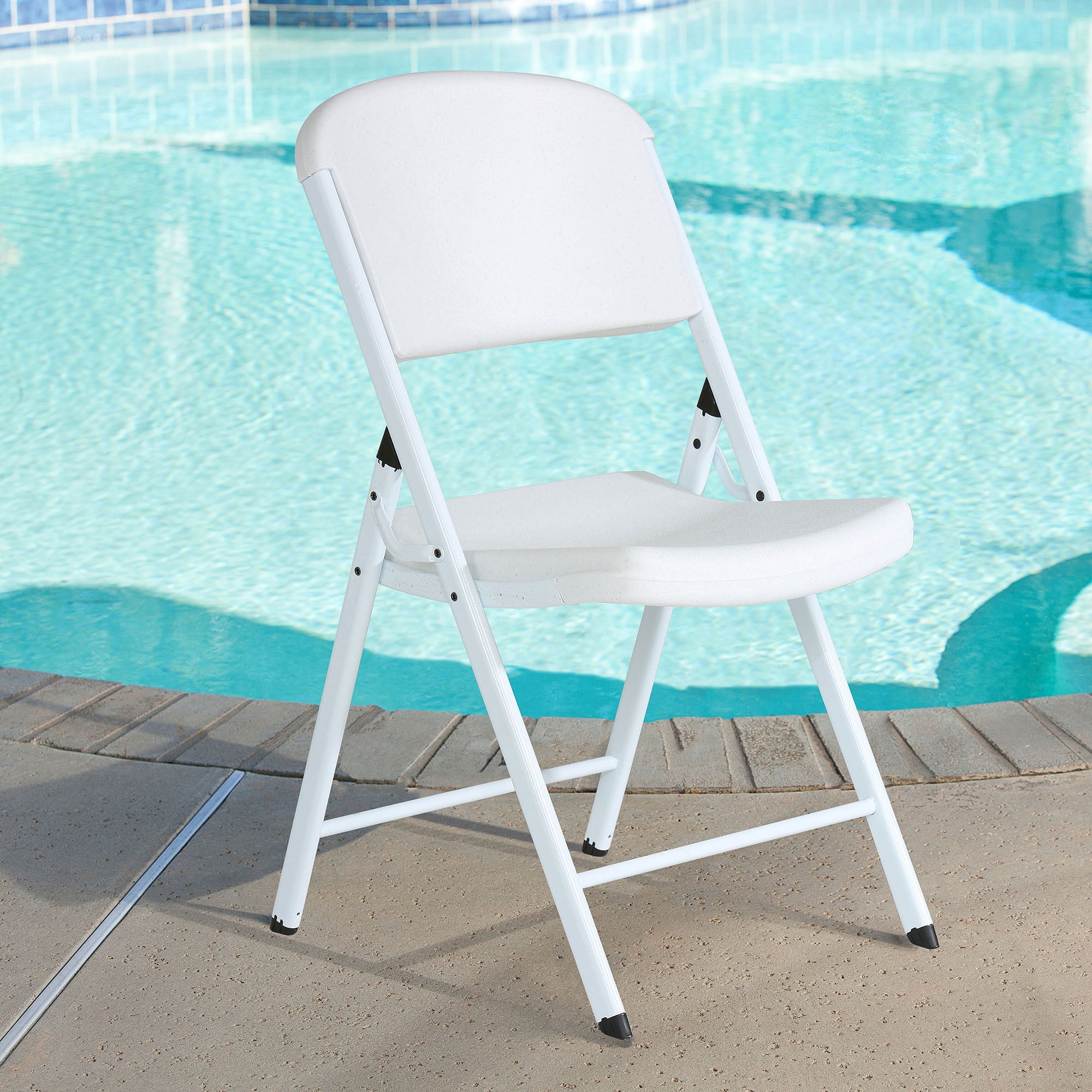 Lifetime Classic Commercial Folding Wedding Chair, White, 80359