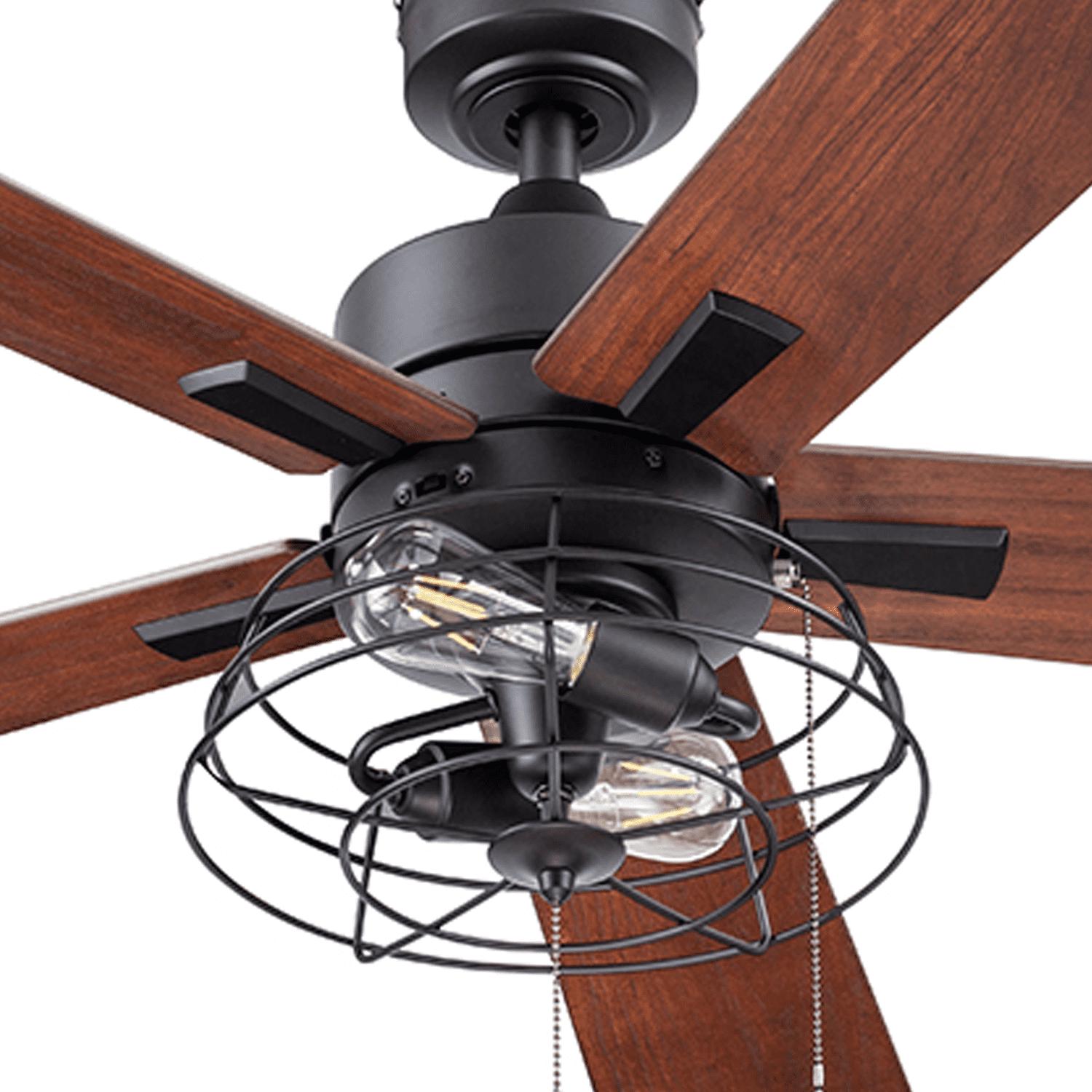 Prominence Home Marshall 52 Matte Black Ceiling Fan， 5 Blade， Pull Chain