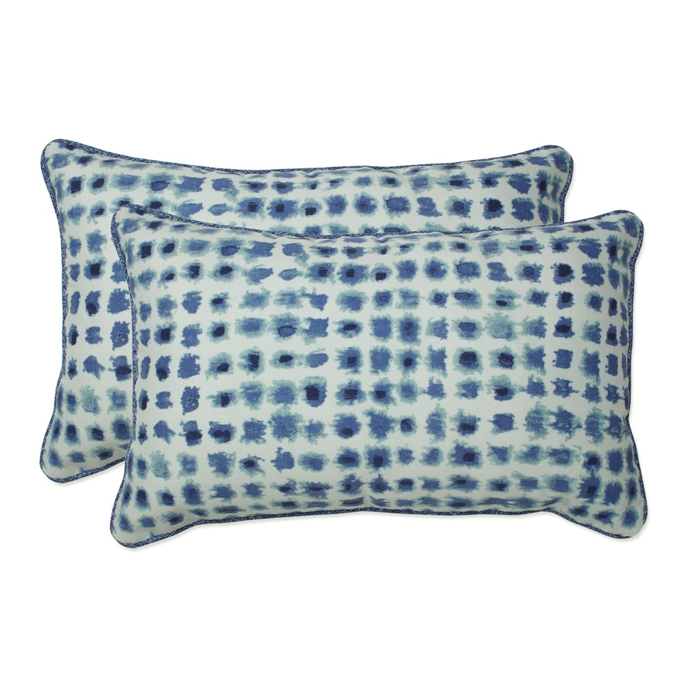 Pillow Perfect Outdoor  Indoor Alauda Porcelain Rectangular Throw Pillow (Set of 2) 18.5 X 11.5 X 5