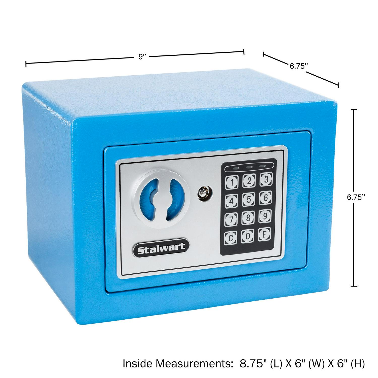 Stalwart Safe a Portable Digital Electronic Security Safe Box (Blue)