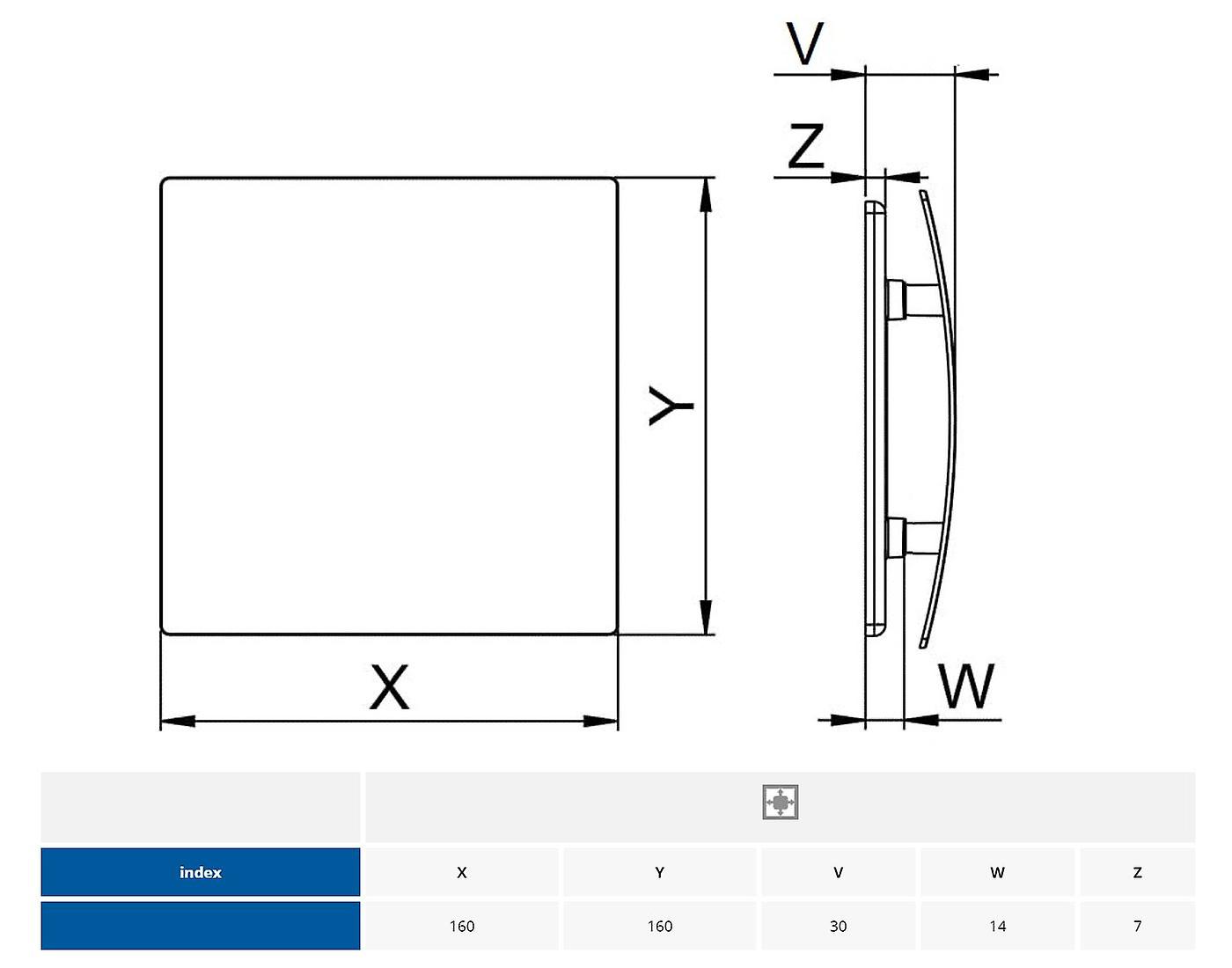 100mm Timer Extractor Fan ESCUDO Front Panel Wall Ceiling Ventilation