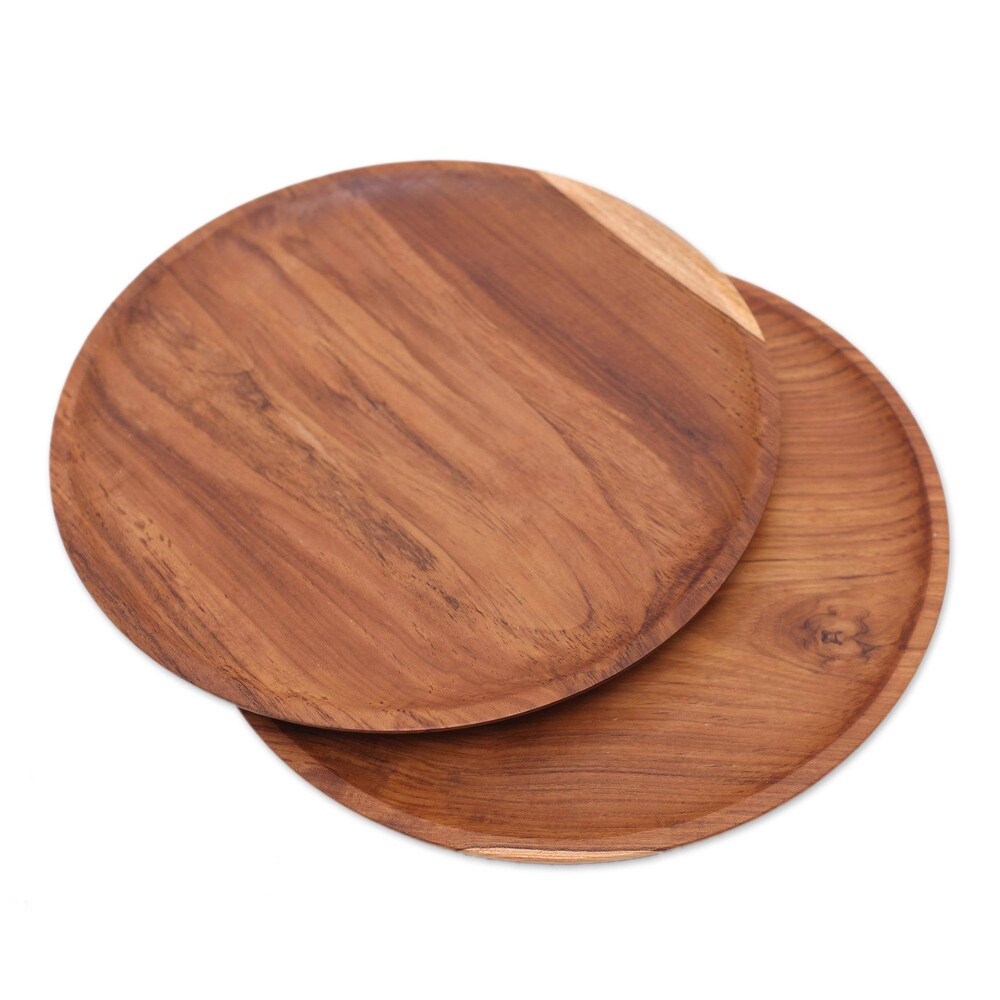 Handmade Natural Appetite Teakwood plates (Indonesia)   0.8\