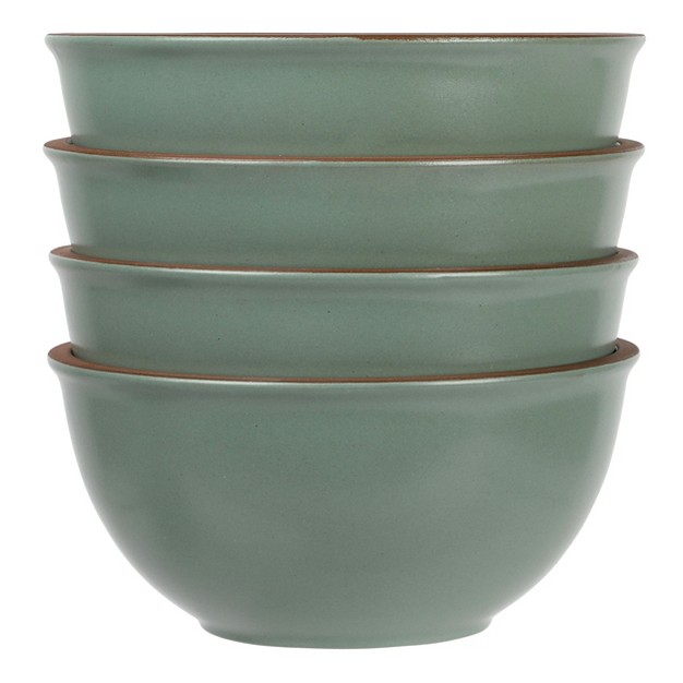 Gibson Elite Dumont 4 Piece Terracota Bowl Set In Green