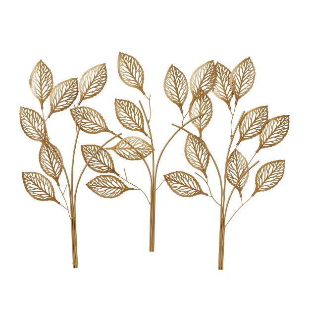 X 36 quot Metal Leaf Wall Decor Gold Olivia amp May