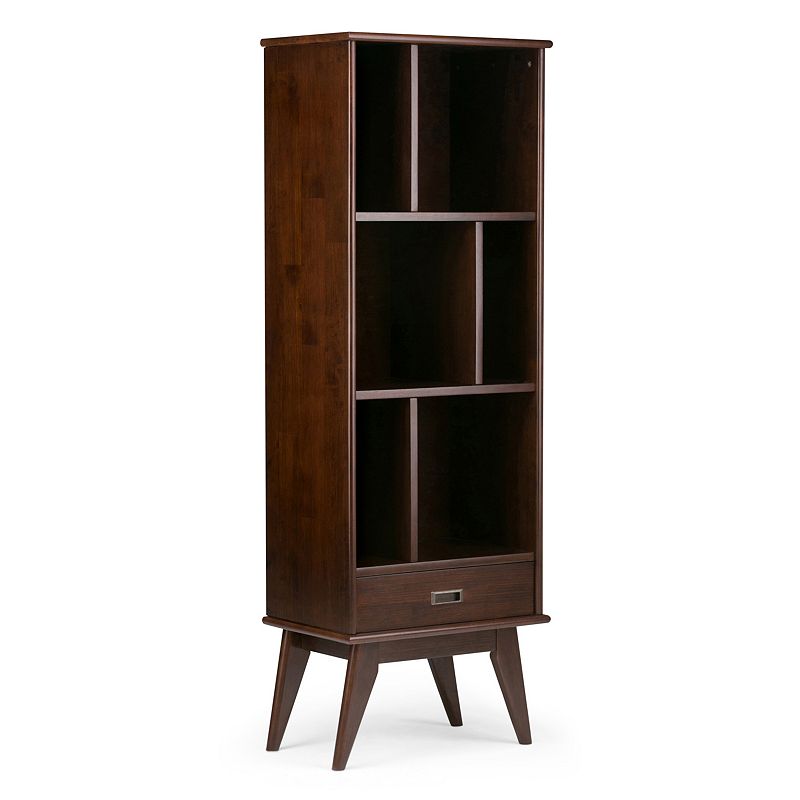 Simpli Home Draper Mid-Century Storage Bookshelf