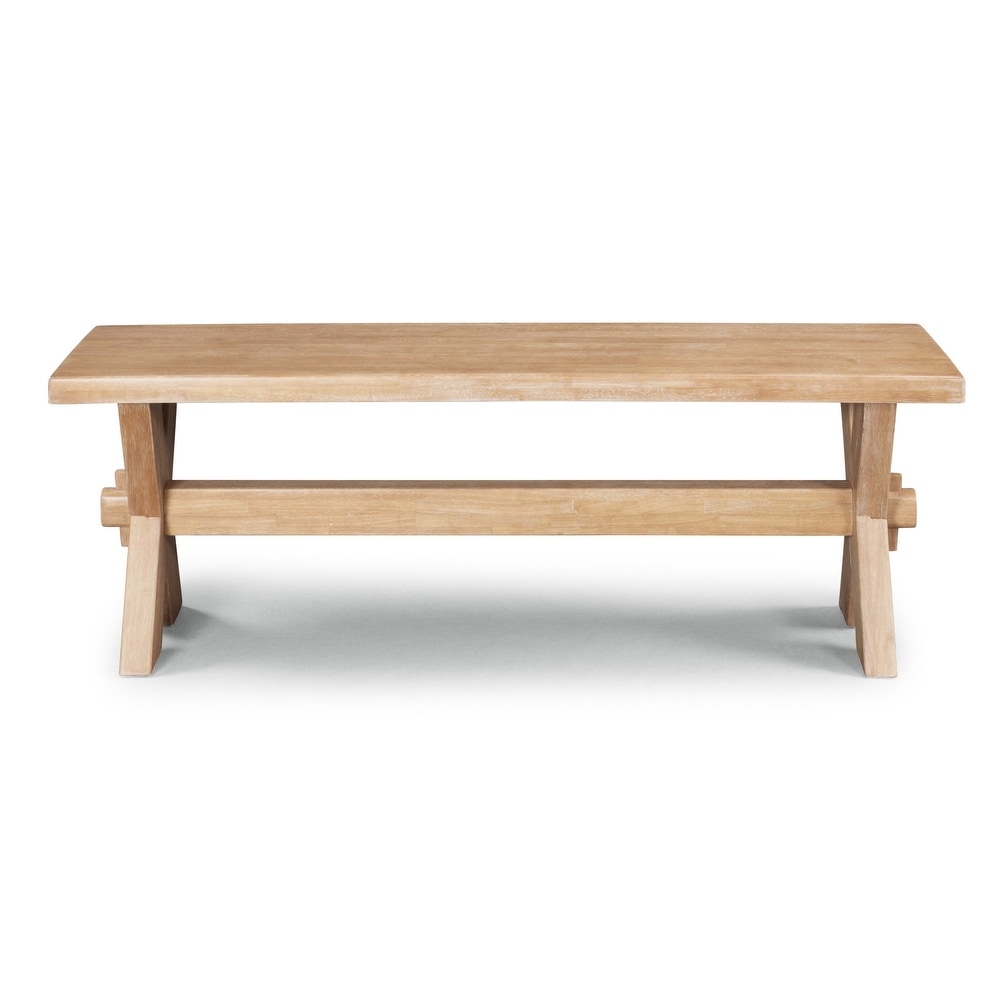 Homestyles Cambridge Off White Wood Dining Bench   54\