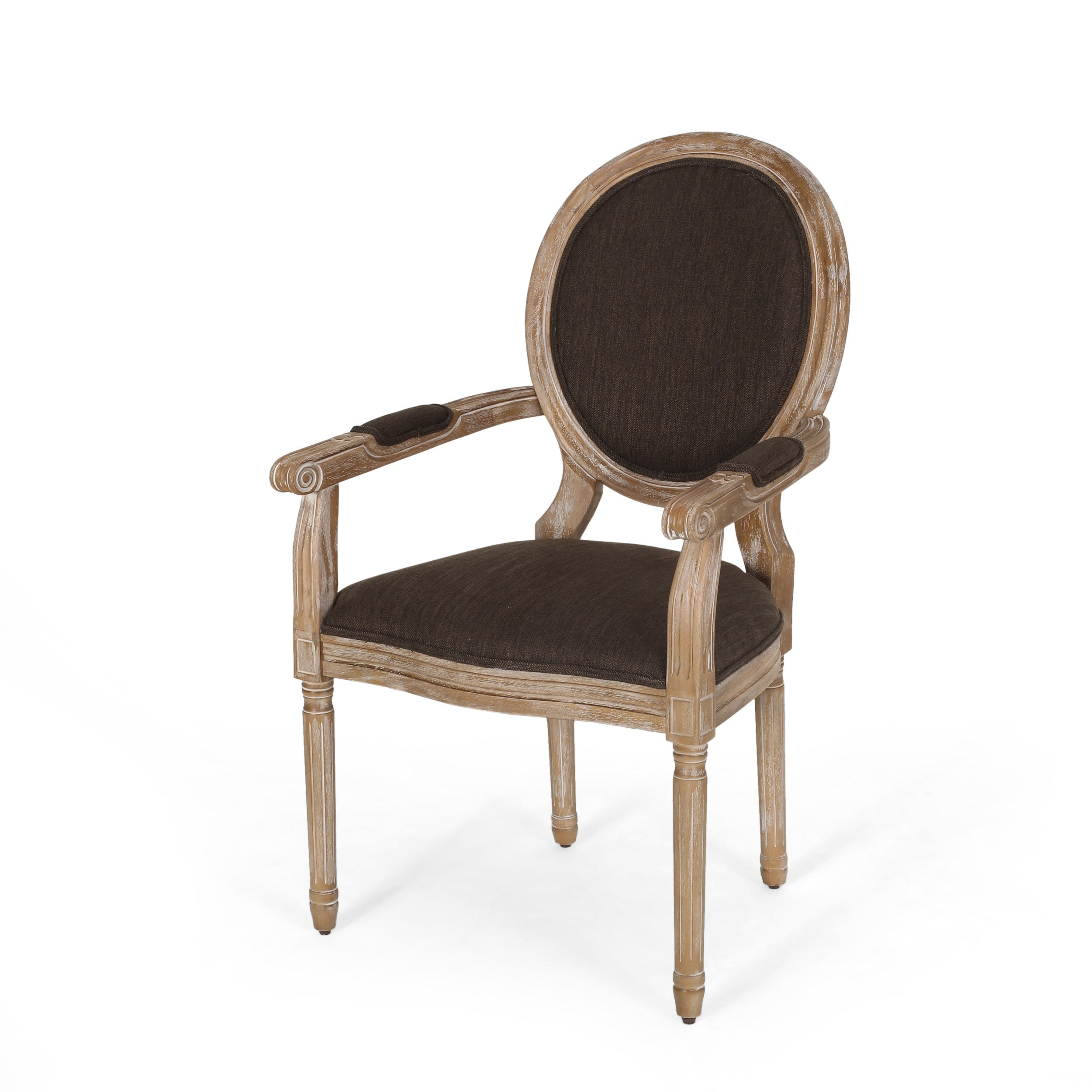 Aisenbrey French Country Wood Upholstered Dining Chair