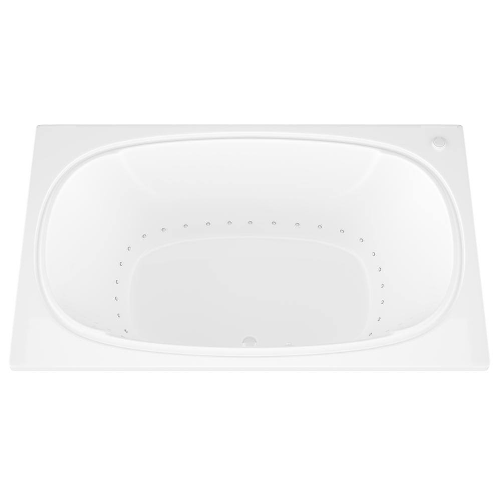 Universal Tubs Peridot 6.5 ft. Rectangular Drop-in Air Bath Tub in White HD4878CAL