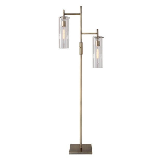 Dalton Floor Lamp includes Light Bulb Brass Adesso