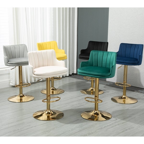 6-Color Bar Stools with Back and Footrest Counter Height