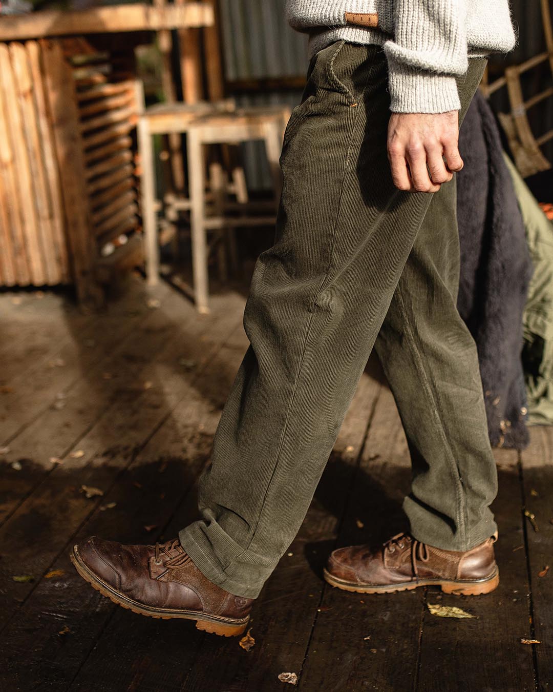 Adventurer Cord Trouser - Dusty Olive