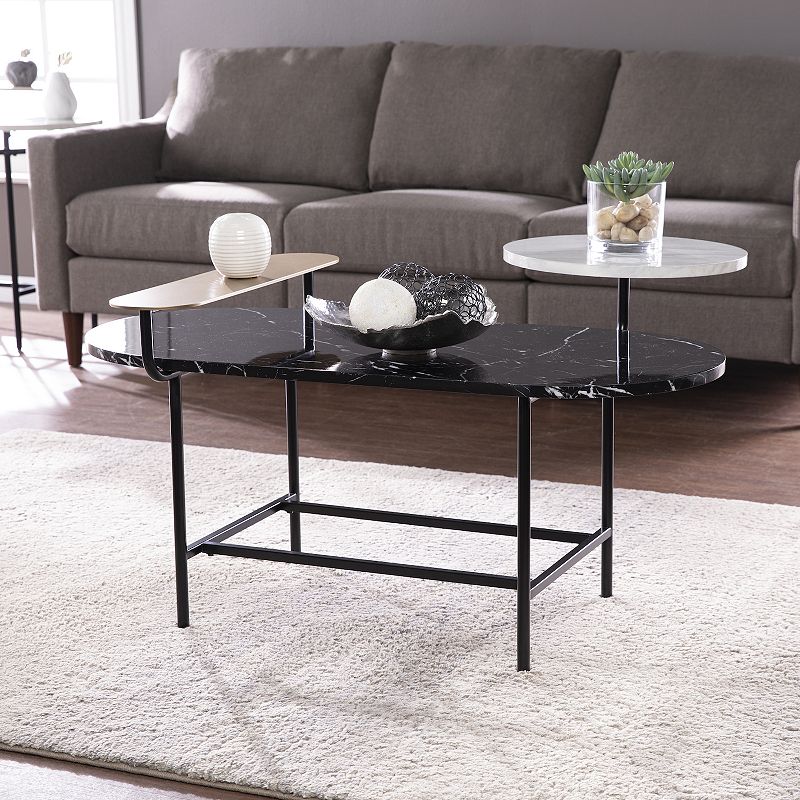 Southern Enterprises Aalan Faux Marble Coffee Table