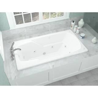 Universal Tubs Coral 5 ft. Rectangular Drop-in Whirlpool Bathtub in White HD3260EWR