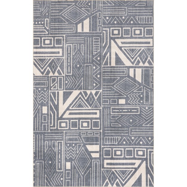 Nuloom Hedy Geometric Machine Washable Area Rug