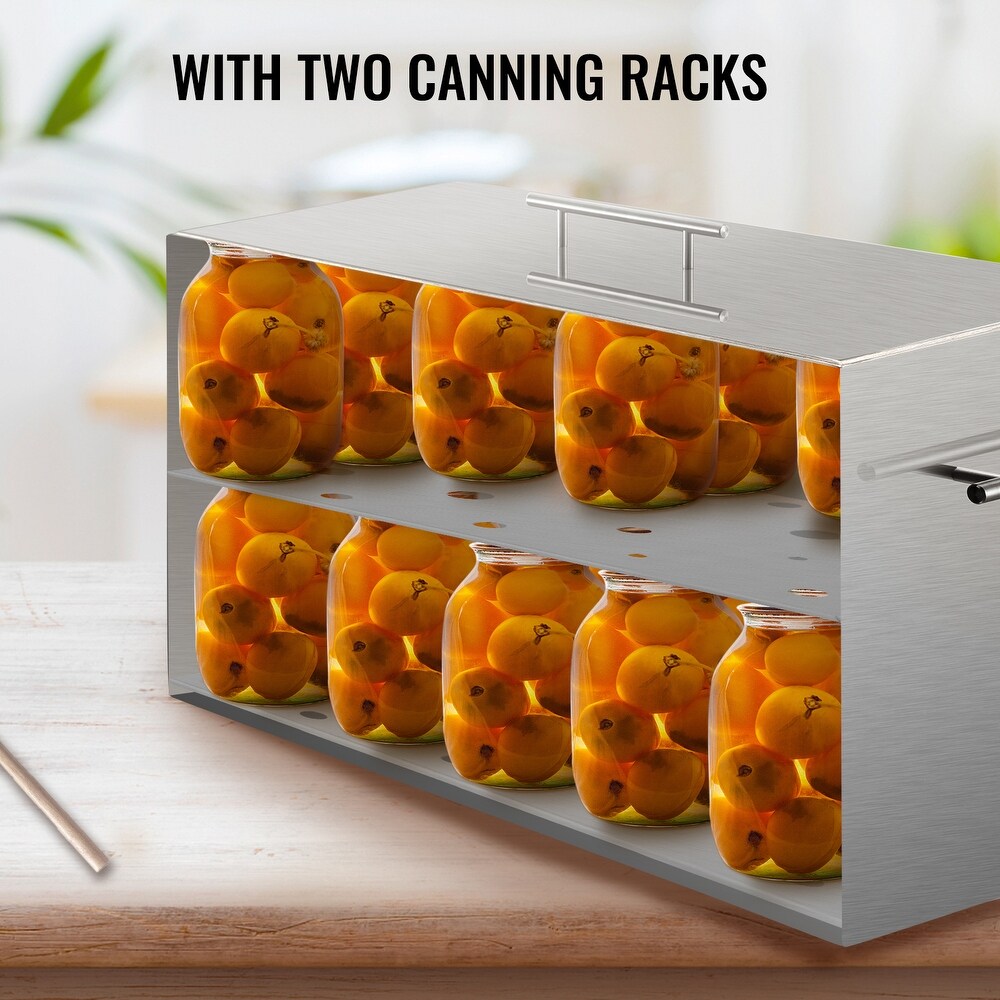 VEVOR Water Bath Canner 15 Quart Stove Top Canner Pot Boiling Water Canners with 2 Canning Racks   15Qt