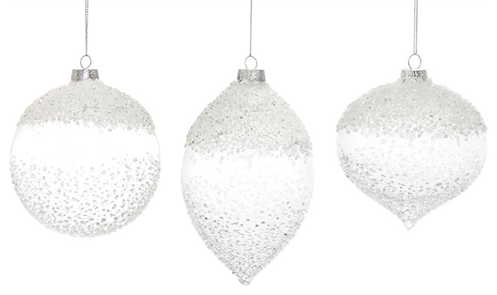 Ornament  6 Piece Set  5.75 quotH  7 quotH  5.75 quotH Glass   Transitional   Christmas Ornaments   by Timeout PRO  Houzz