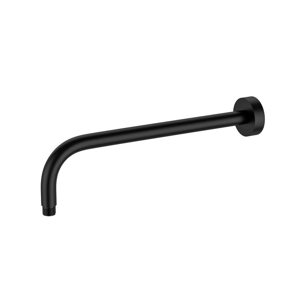 Logmey 16 in. L-Shape Shower Arm Extension in Black for Rainfall Shower Head (1-Pack) LM14807MSB