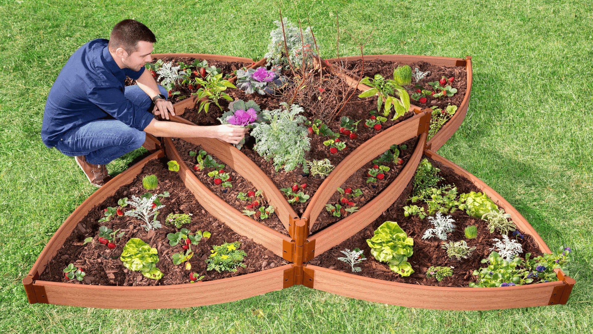 'Versailles Sunburst' 8' x 8' Terrace Garden Raised Bed