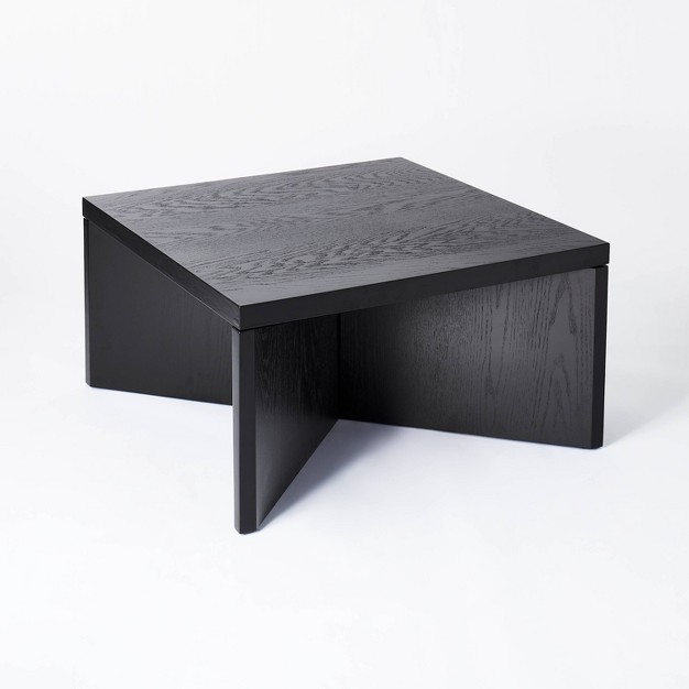 River Heights Square Wooden Coffee Table Black - Threshold Designed With Studio Mcgee