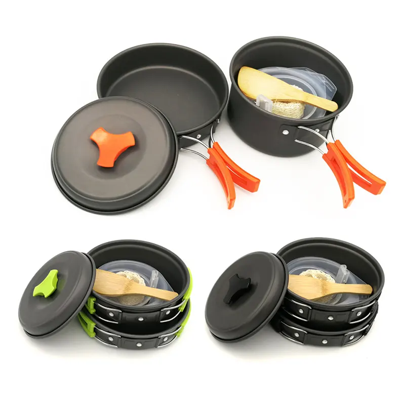 Camping Cookware Pots and Pans Set Hiking Backpacking Outdoor Cooking Set