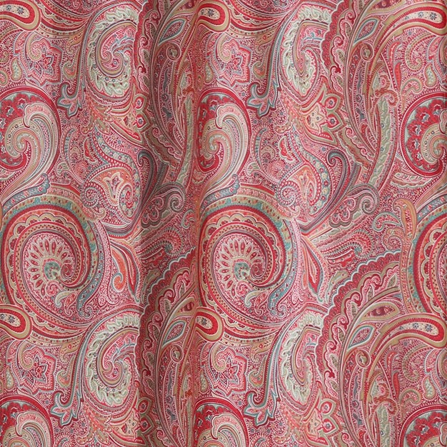 Spruce Paisley Lined Curtain Panel With Rod Pocket Levtex Home