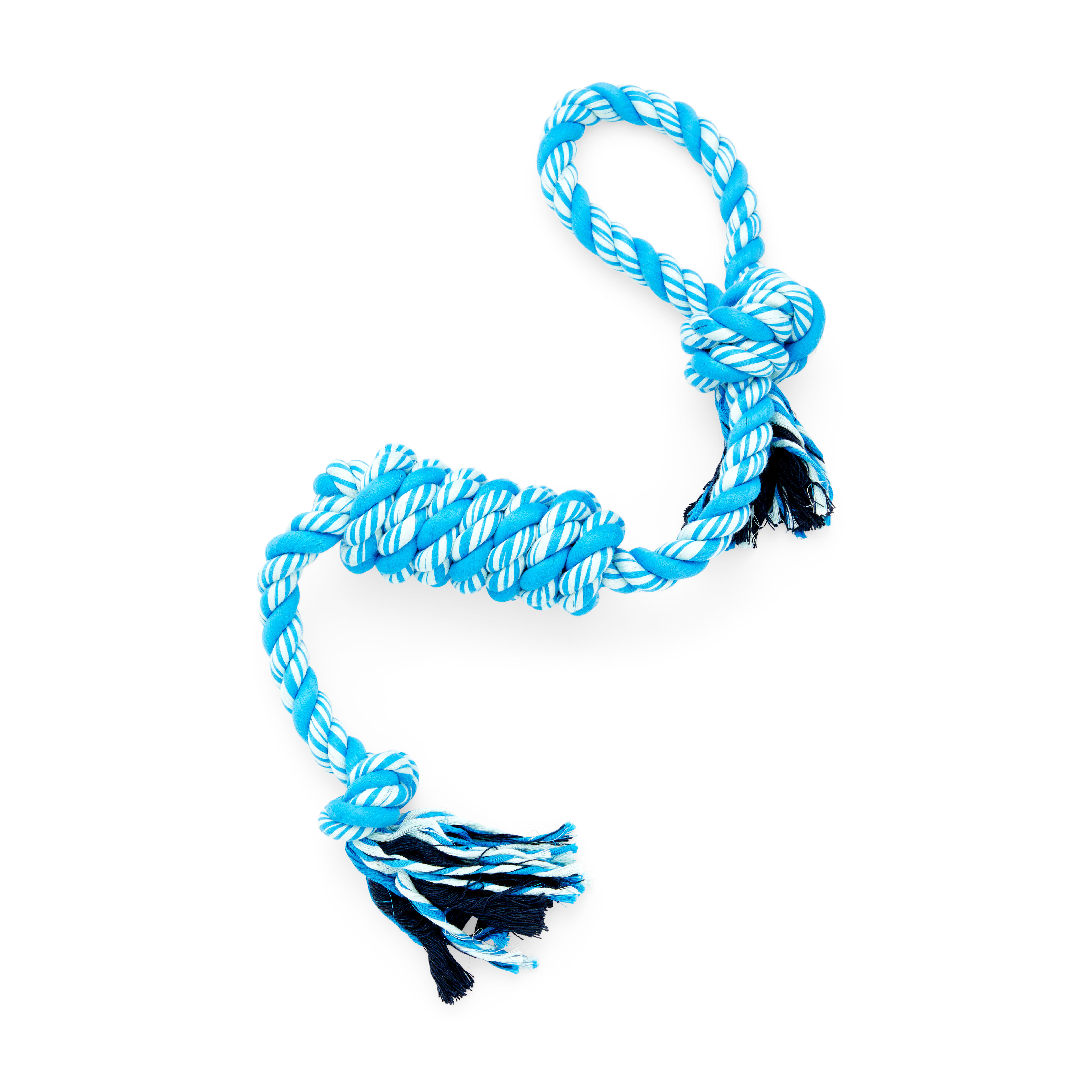 Leaps  Bounds Blue Twisted Rope Dog Toy， XX-Large