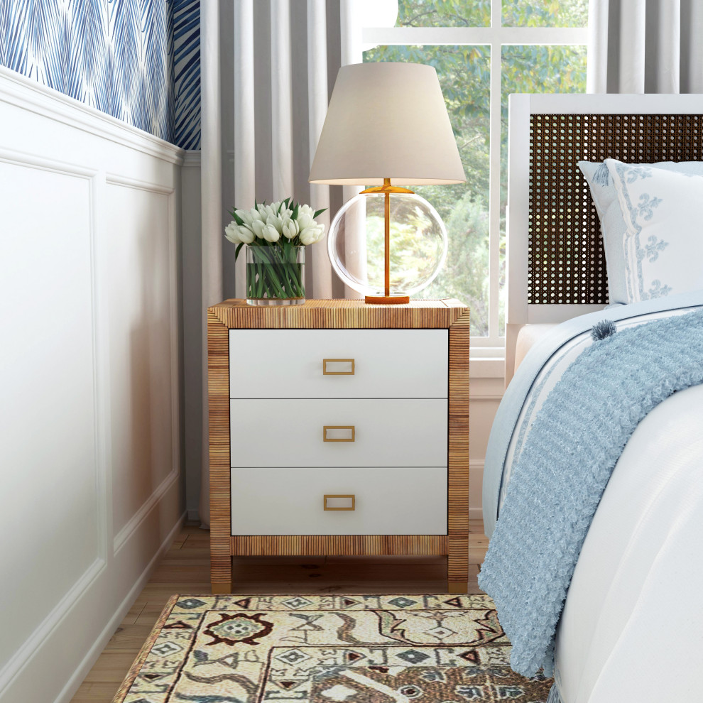 Corfu 3 Drawer Natural Raffia Chest   Tropical   Accent Chests And Cabinets   by Butler Specialty Company  Houzz