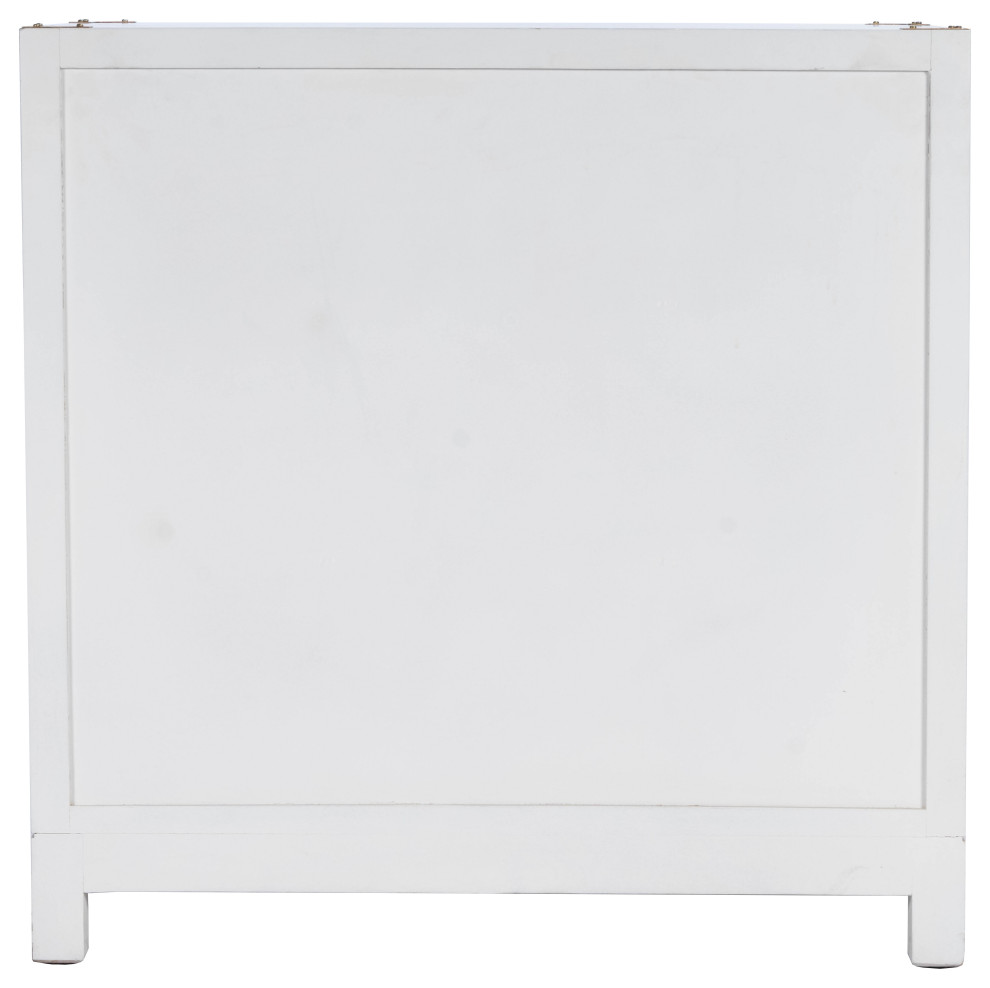 Forster Glossy White Campaign Chest  9337304   Transitional   Accent Chests And Cabinets   by Kolibri Decor  Houzz