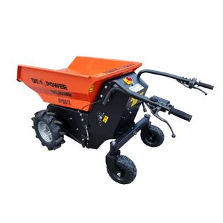 DK2 8 cu. ft. 1100 lbs. Capacity Electric Powered Dump Cart with Auto-Stop Release and Brake OPD811