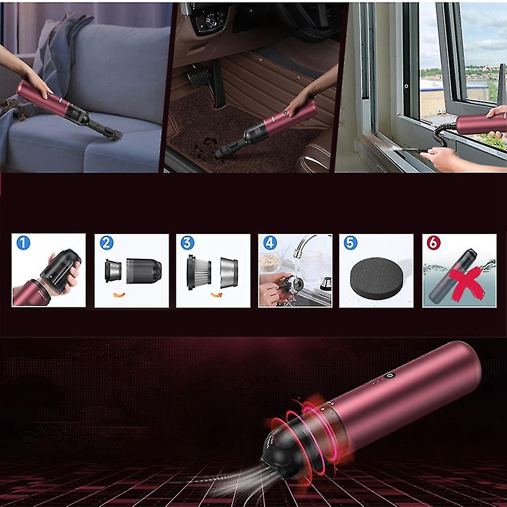 Handheld Vacuum Cordless Car Vacuum Cleaner 16000pa Powerful Suction Portable Rechargeable Mini Vac