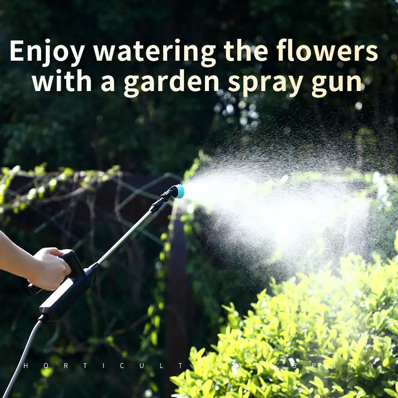 7.4v Portable Electric Garden Water Sprayer Pump Long Handle Rechargeable Handheld Nozzle Adjustable Spray Pump With Pipe