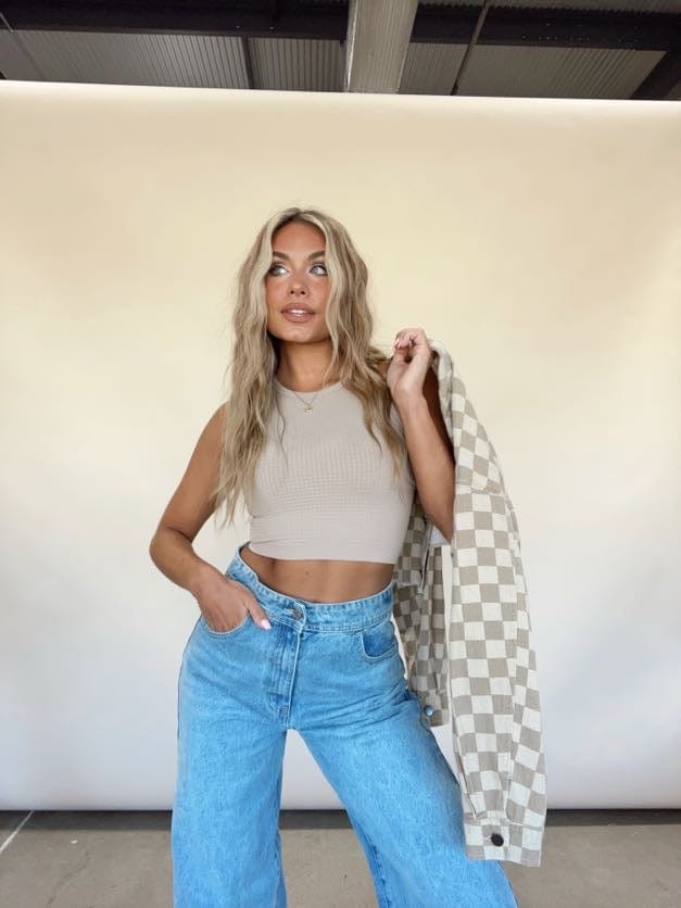 Waffle Crop Tank