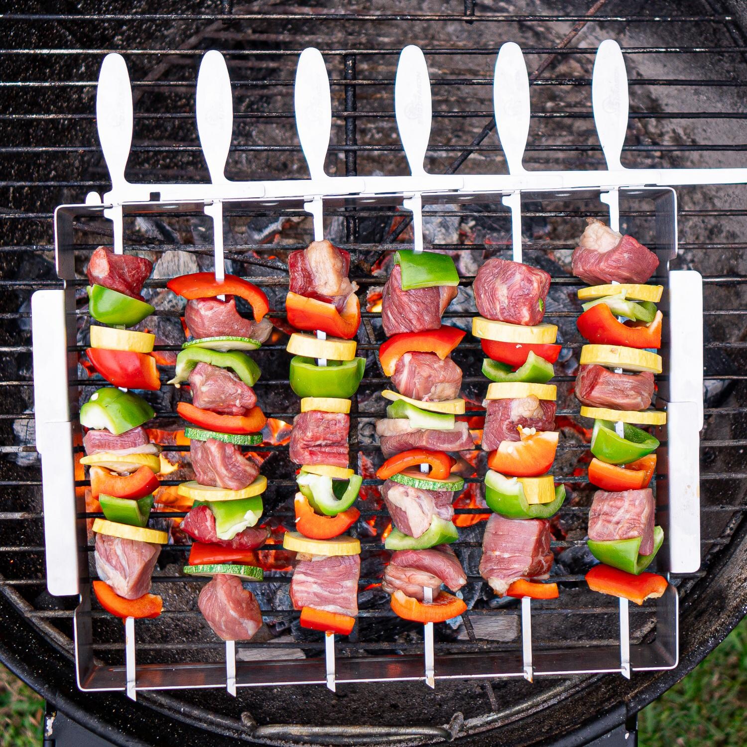 BBQ Dragon Domino Style Kabob Skewers Rack