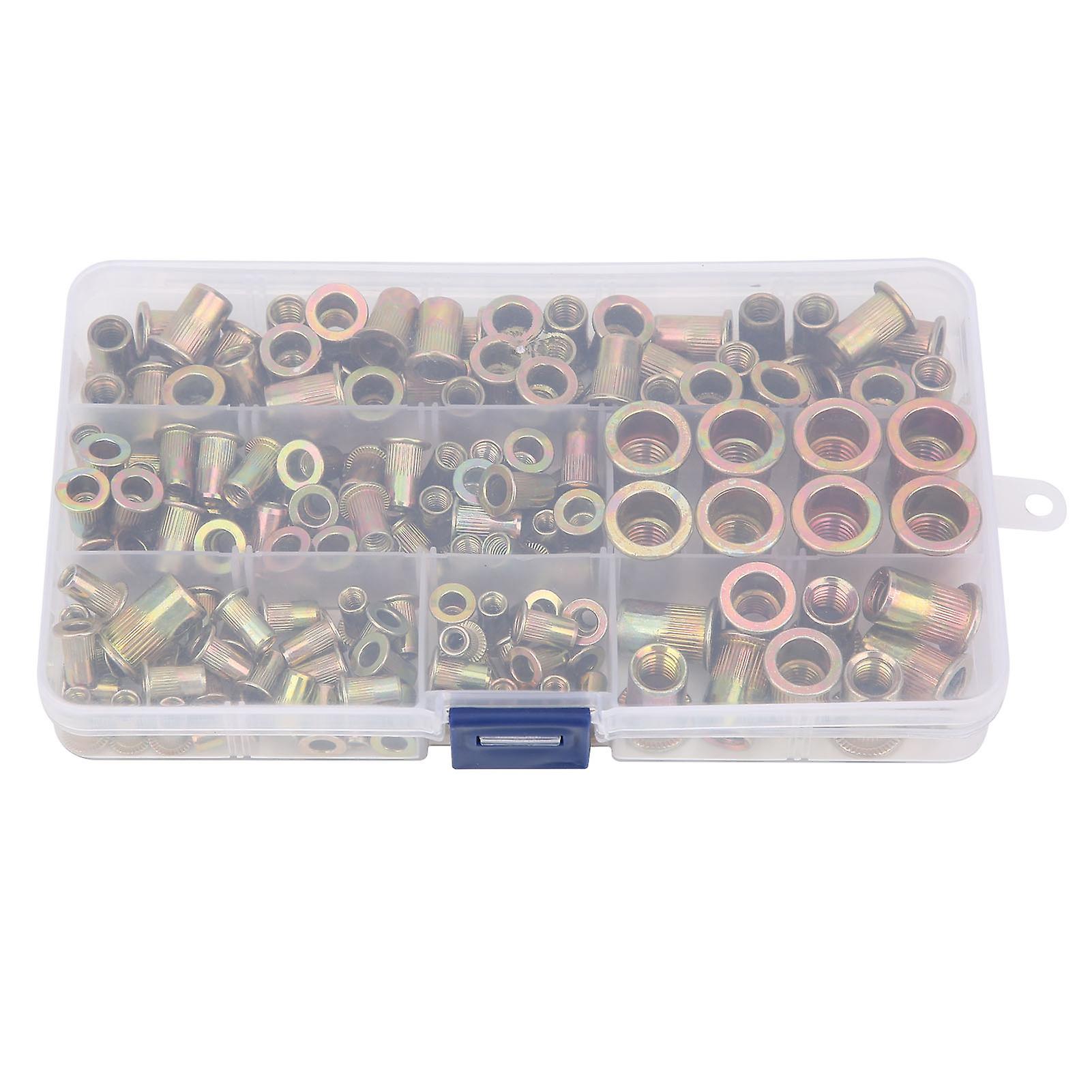 150pcs / Box Mixed Zinc Plated Rivet Nut Threaded Rivet Nut Insert Nut M4m10 Set