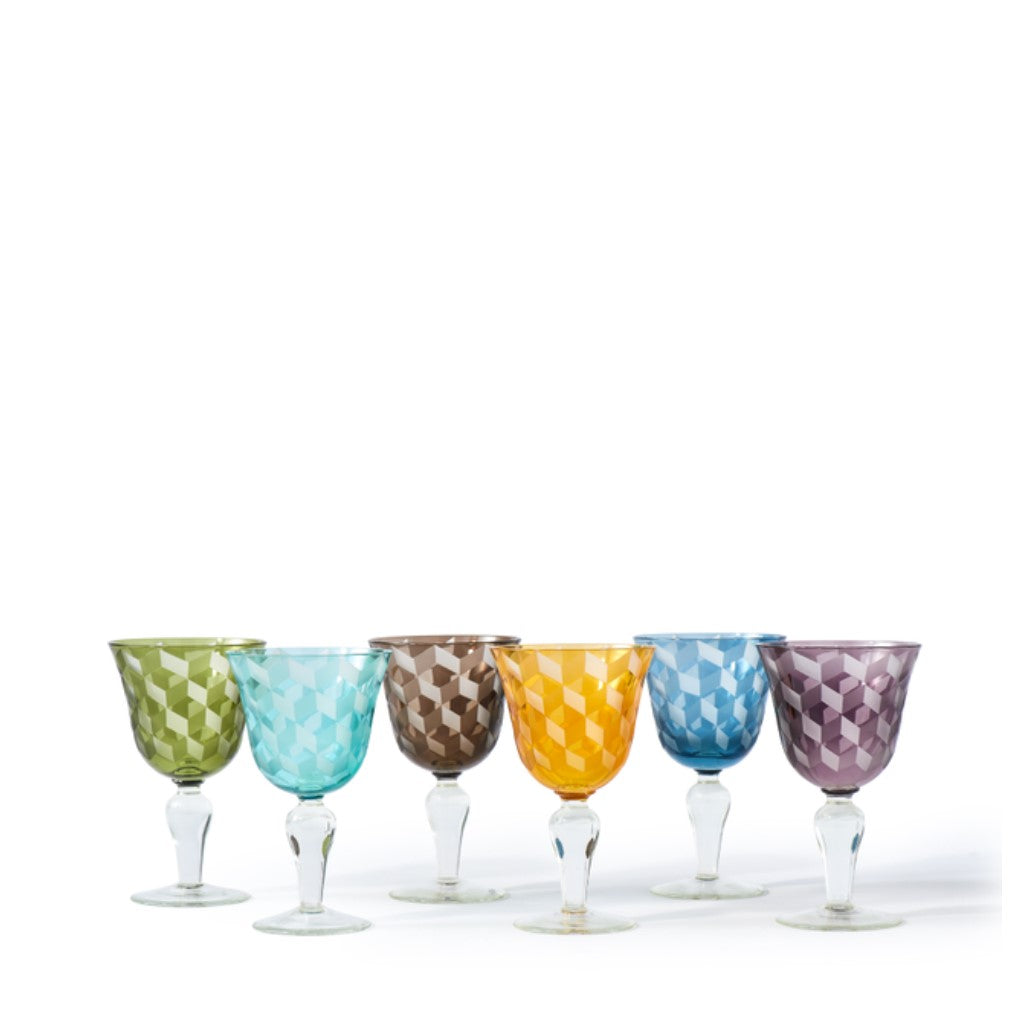 Blocks Wine Glasses Set of 6