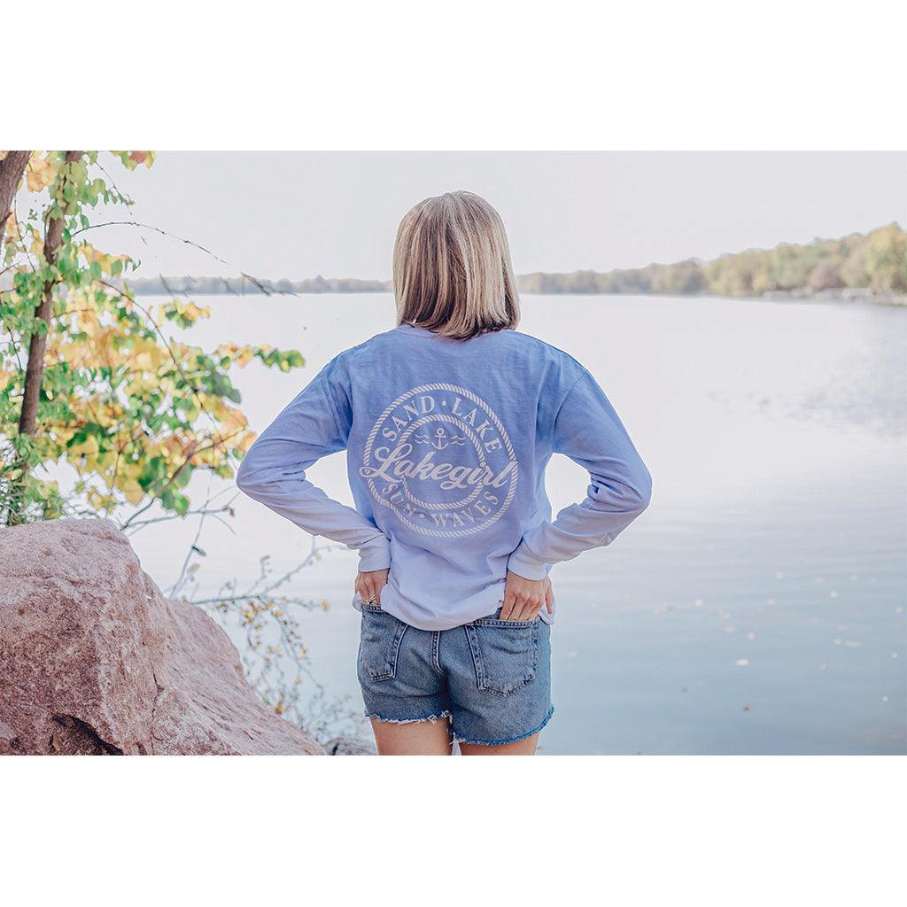 Lakegirl  Ombre Sand Lake Sun Waves Long Sleeve Tee