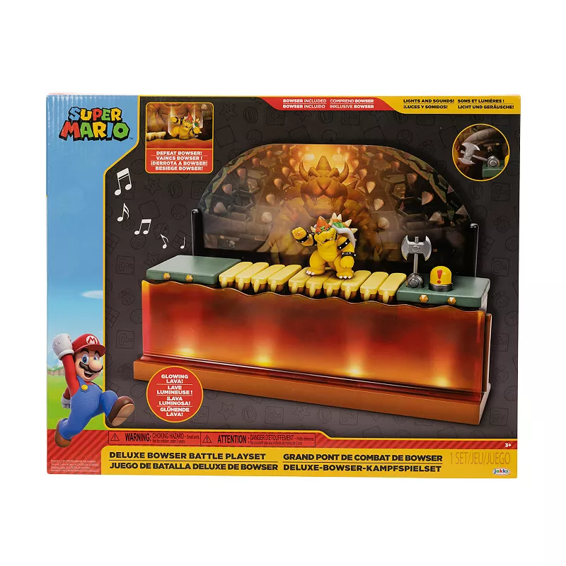  Super Mario Deluxe Bowser Battle Playset