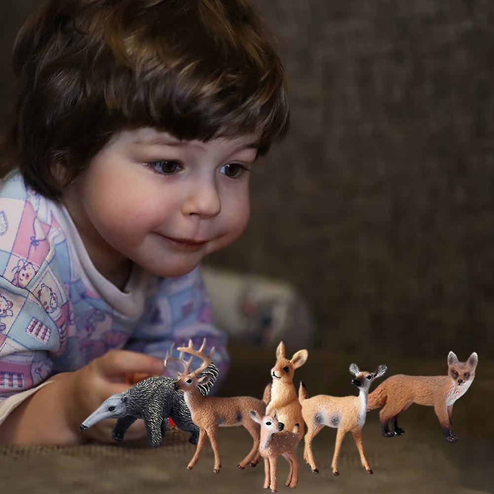 Mini Simulation Animal Model Ornaments Realistic Animal Doll Toy DIY Sand Table Decoration Figure Educational Props for Kids Children