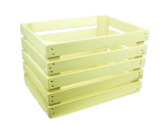 Natural Poplar Bushel Wood Crate  18 quotx14 quot...