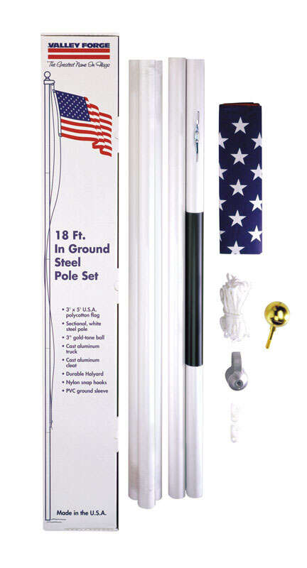 Valley Forge American Flag Kit 36 in. H X 60 in. W