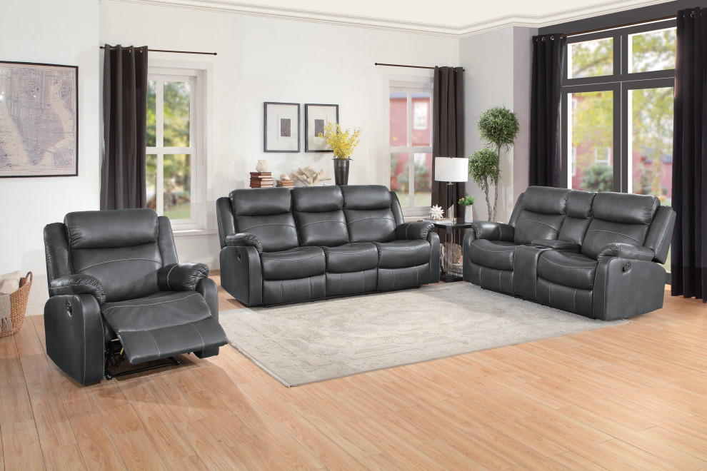 Darlene Reclining Sofa Collection   Contemporary   Loveseats   by Lexicon Home  Houzz