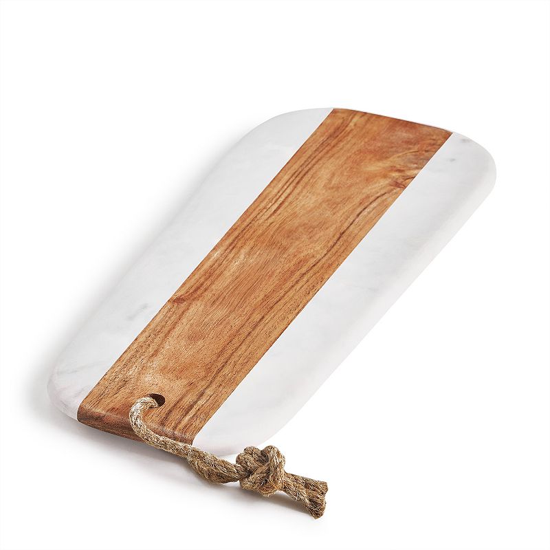 GAURI KOHLI Sulguni Marble and Wood Cutting Board - White