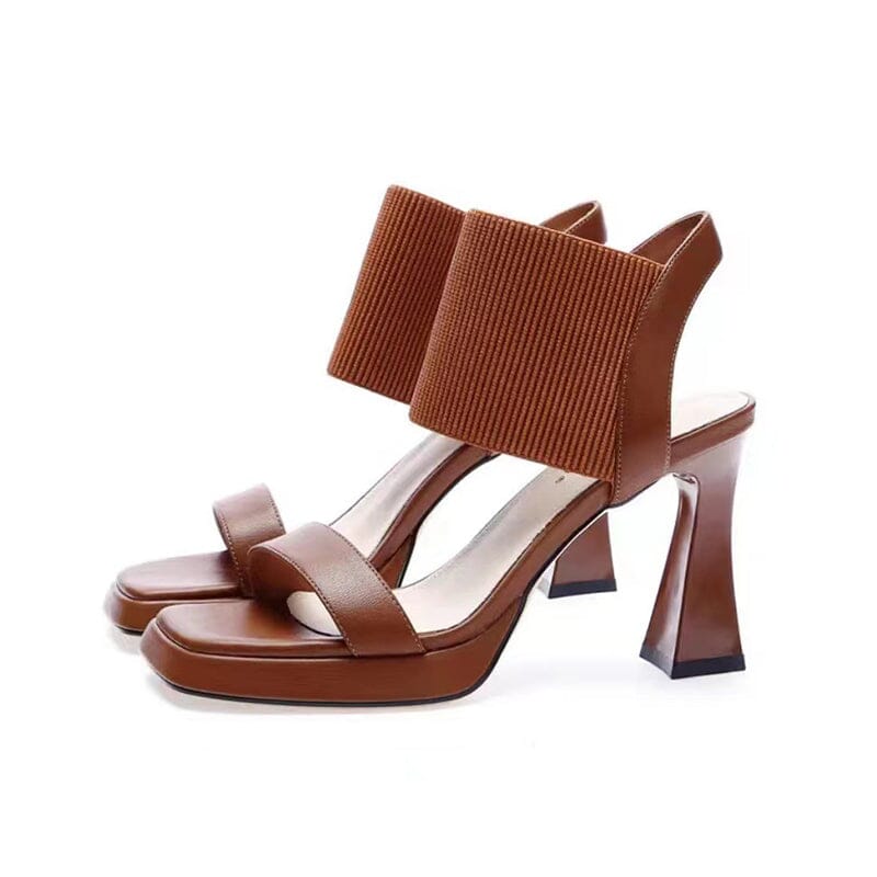 Square Toe High Heeled Sandal